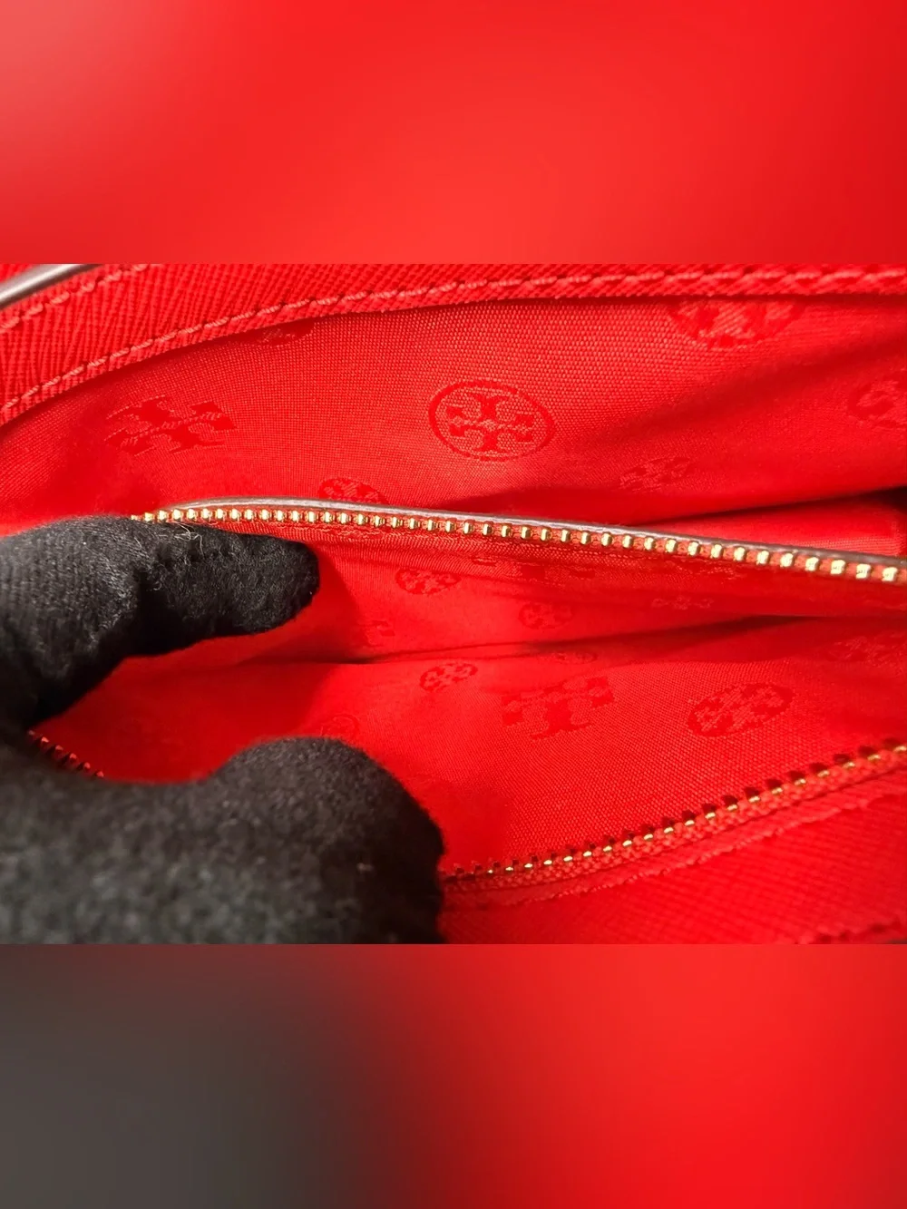 TORY BURCH-Emerson Adjustable Shoulder Bag Red Leather